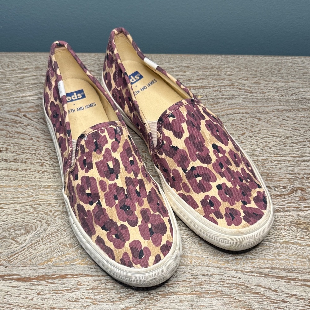 Keds Women's Slip-On Sneakers - Purple Leopard Print